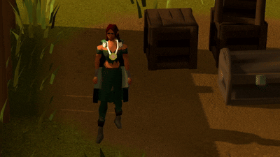 My RuneScape character taking a bow—because logging 1200 hours in one year deserves recognition in this RuneScape love story.
